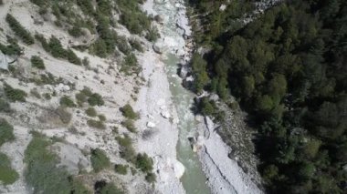 Hindistan 'ın Uttarakhand eyaletindeki Gangotri vadisi gökyüzünden görüldü.