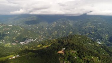 Sikkim Hindistan 'daki Rumtek Manastırı gökyüzünden görünüyor.