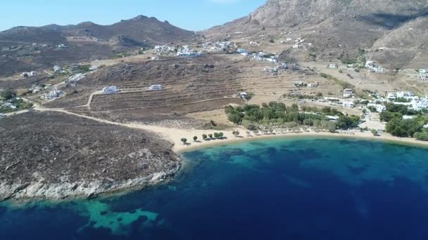 Yunanistan Kiklad Adasındaki Serifos Adası Gökyüzünden Görüldü — Stok video