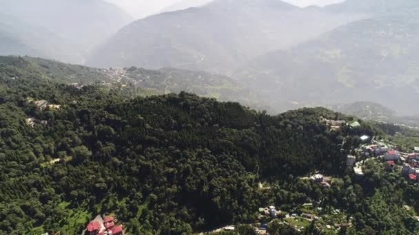 Pelling India Estado Sikkim Visto Desde Cielo — Vídeo de stock