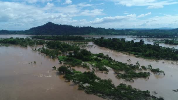 000 Îles Près Don Det Dans Sud Laos Vues Ciel — Video