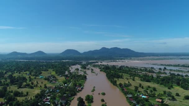 000 Ostrovů Poblíž Don Det Jižním Laosu Oblohy — Stock video