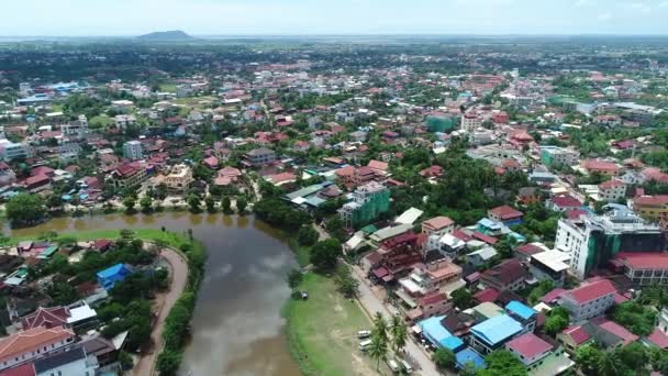 Camboja Ville de Siem Reap vue du ciel — Vídeo de Stock