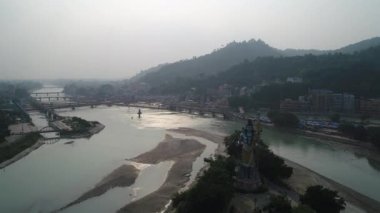 Hindistan 'ın Haridwar eyaleti Uttarakhand gökyüzünden görüldü