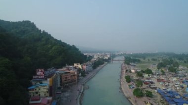 Hindistan 'ın Haridwar eyaleti Uttarakhand gökyüzünden görüldü