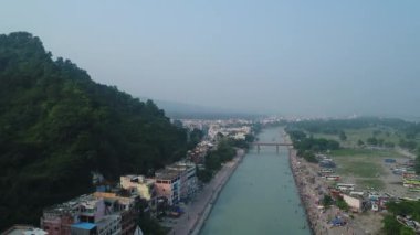 Hindistan 'ın Haridwar eyaleti Uttarakhand gökyüzünden görüldü