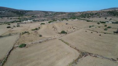 Yunanistan 'ın Cyclades kentindeki Naxos adası gökyüzünden görülüyor
