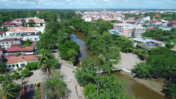 Kambodża | Ville de Siem Reap vue du ciel — Wideo stockowe