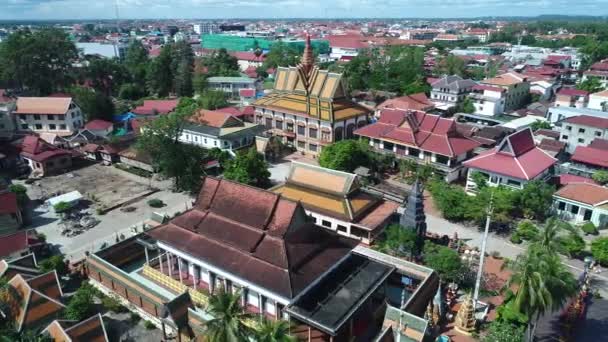 Cambodge | Ville de Siem Reap vue du ciel — стокове відео