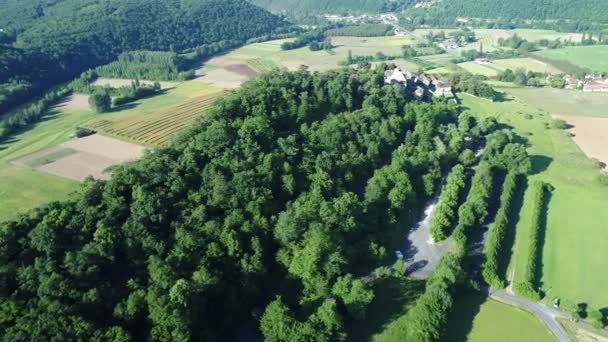 La vallée des chateaux dans le Périgord Noir en France — Stock video