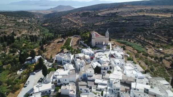 Village Lefkes Sur Île Paros Dans Les Cyclades Grèce Ciel — Video