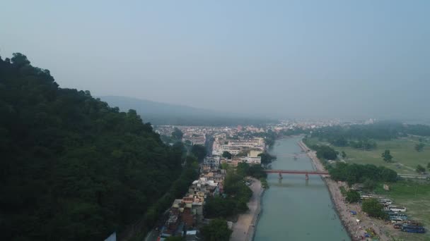 City Haridwar State Uttarakhand India Seen Sky — Stock Video
