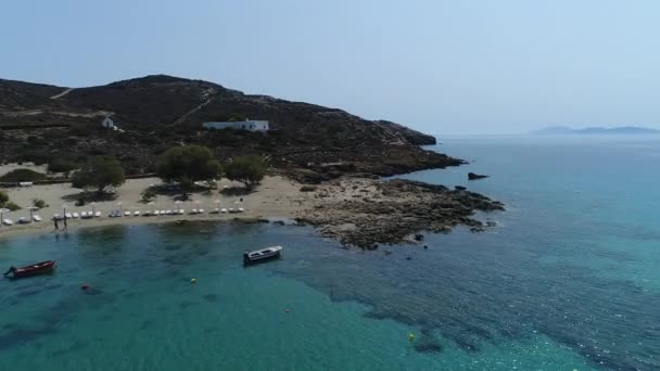 Øya Ios Kykladene Hellas Sett Fra Himmelen – stockvideo