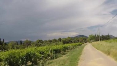 Fransa 'da Gidondas ve Beaume-de-Venise arasında araba turu
