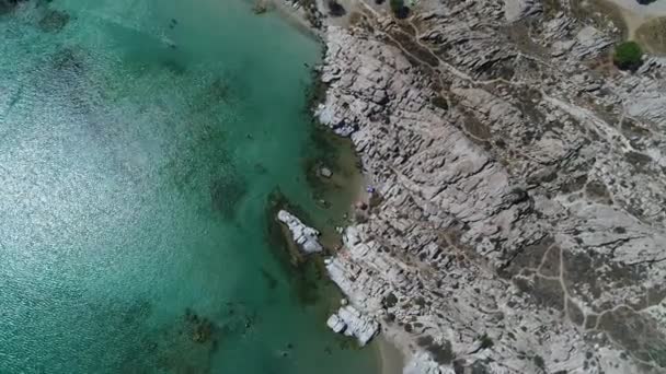 Пляж Піпері Наусі Острові Парос Кікладах Греції — стокове відео