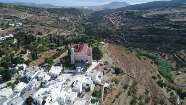 Village Lefkes Sur Île Paros Dans Les Cyclades Grèce Ciel — Video