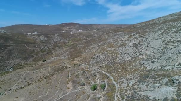 Village Chora Serifos Kykladerna Grekland Från Himlen — Stockvideo