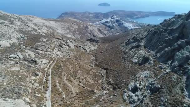 Dorf Chora Auf Der Insel Serifos Den Kykladen Griechenland Vom — Stockvideo