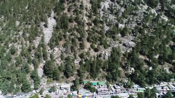 Pueblo Gangotri Estado Uttarakhand India Visto Desde Cielo — Vídeo de stock