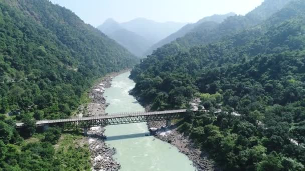 Rivière Ganges Près Rishikesh État Uttarakhand Inde Ciel — Video