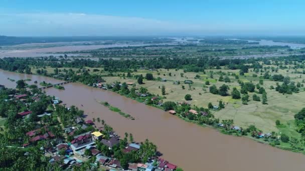 000 Islas Cerca Don Det Sur Laos Vistas Desde Cielo — Vídeo de stock