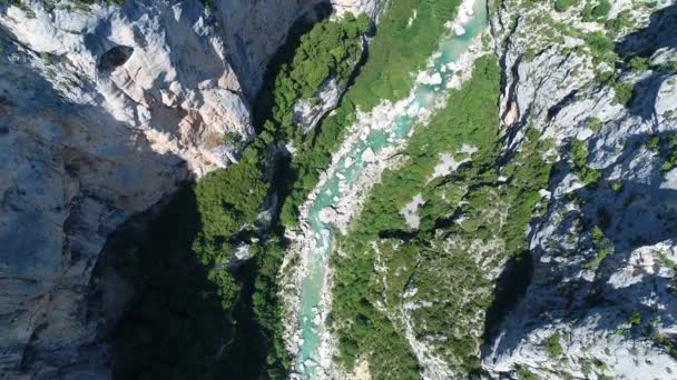 Verdon Gorges Verdon Regional Natural Park Frankrike Från Himlen — Stockvideo