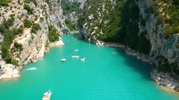 Gorges Van Verdon Frankrijk Gezien Vanaf Brug Van Gatelas — Stockvideo