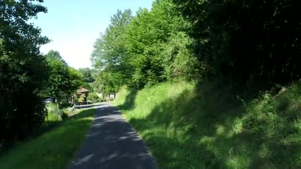 Village Buisson Cadouin Perigordban Franciaországban Égből Nézve — Stock videók