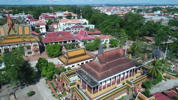 Cambodge | Ville de Siem Reap vue du ciel — Stock Video