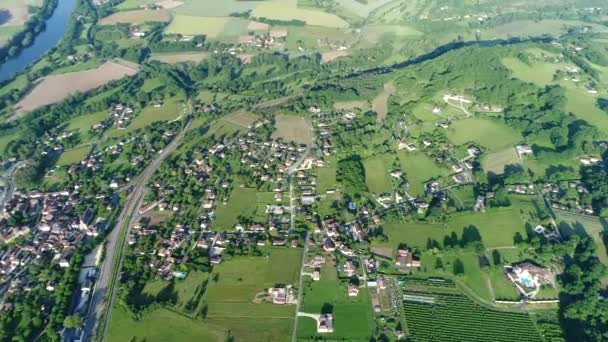 Village Siorac Périgord France Vue Ciel — Video