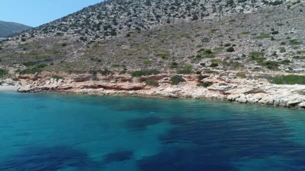 그리스의 키클라데스 섬에서 하늘에서 — 비디오