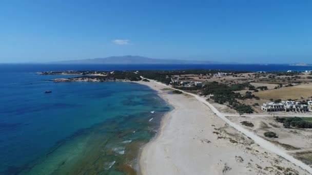 Aliki Beach Island Naxos Cyclades Greece Seen — Stock Video