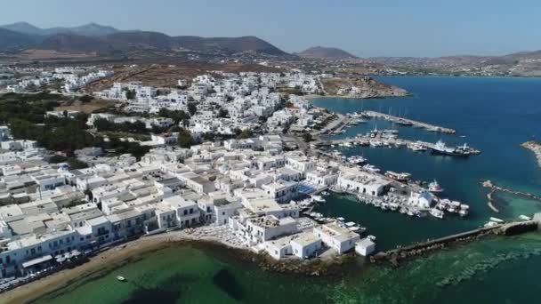 Ville Naoussa Sur Île Paros Dans Les Cyclades Grèce Partir — Video