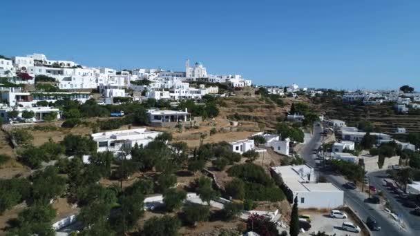 Απολλωνία Στη Σίφνο Στις Κυκλάδες Στην Ελλάδα Εναέρια Άποψη — Αρχείο Βίντεο