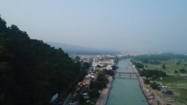 Hindistan 'ın Haridwar eyaleti Uttarakhand gökyüzünden görüldü