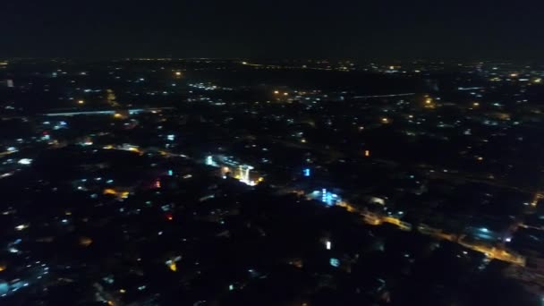 New Delhi City Night India Seen Sky — Stock Video