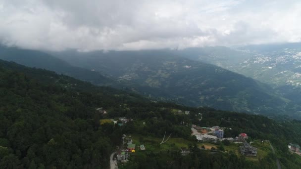 Rumtek Μονή Περιοχή Sikkim Ινδία Δει Από Τον Ουρανό — Αρχείο Βίντεο