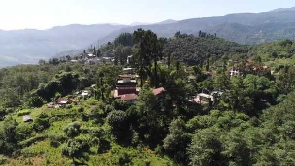 Yuksom Delstaten Sikkim Indien Sett Från Himlen — Stockvideo