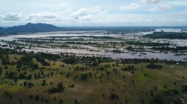 Güney Laos 'taki Don Det yakınlarında gökyüzünden görünen 4000 ada.