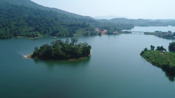 Riserva Idrica Vang Vieng Laos Dal Cielo — Video Stock