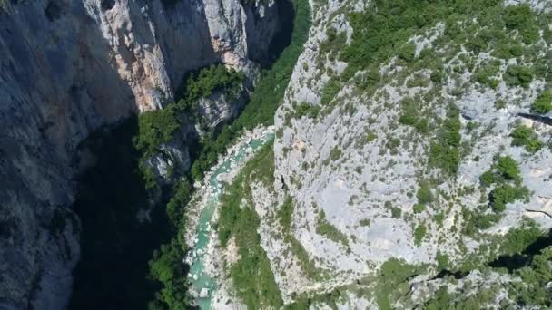 Verdon Gorges Verdon Regional Natural Park Frankrike Från Himlen — Stockvideo
