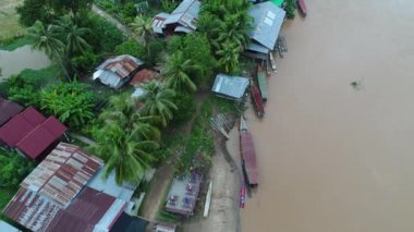 Güney Laos 'taki Don Det yakınlarında gökyüzünden görünen 4000 ada.