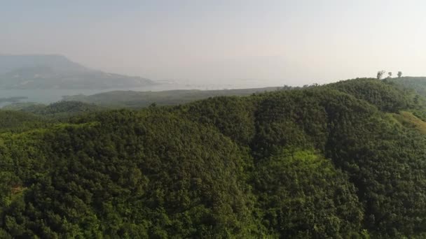 Réserve d'eau de Vang Vieng au laos vue du ciel — ストック動画