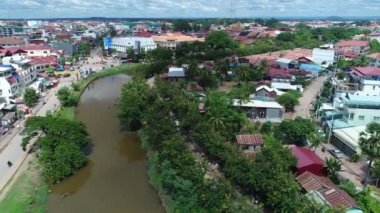 Kamboçya - 124; Ville de Siem Reap vue du ciel