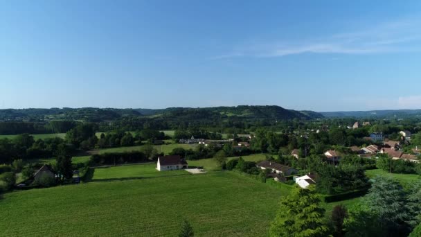 空から見たフランスのSiorac Perigord村 — ストック動画