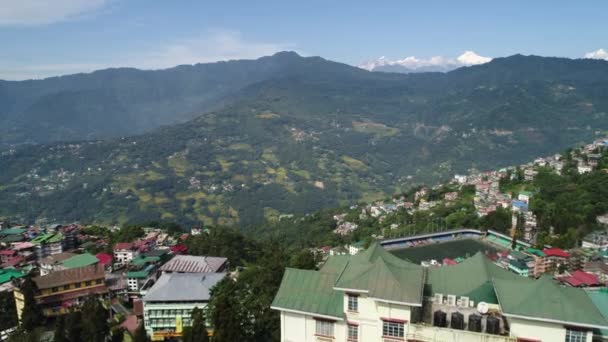 Gangtok Město Sikkim Indii Vidět Oblohy — Stock video