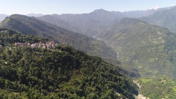 Pelling India Sikkim Desde Cielo — Vídeos de Stock