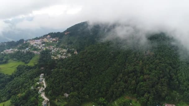 Rumtek Kloster Område Sikkim Indien Sett Från Himlen — Stockvideo