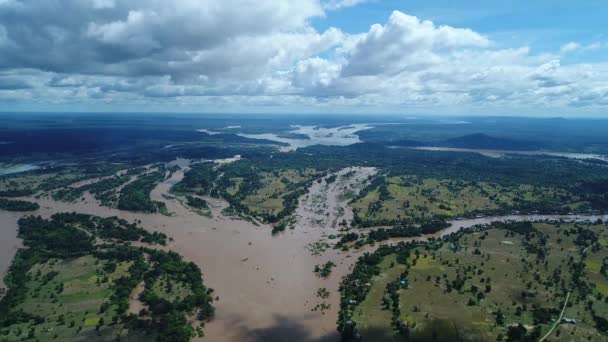 000 Eilanden Buurt Van Don Det Het Zuiden Van Laos — Stockvideo