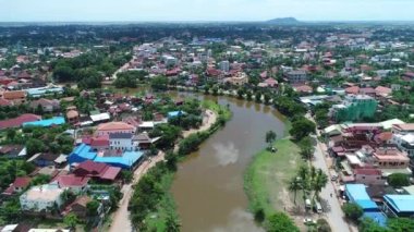 Kamboçya - 124; Ville de Siem Reap vue du ciel